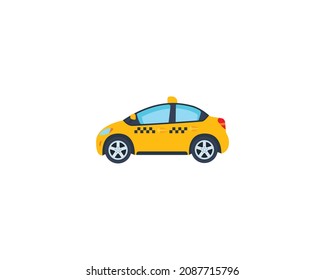 Icono aislado del vector taxi. Ilustración de Emoji. Emoticono vectorial de taxi