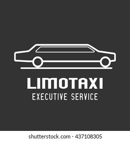 Taxi, cab vector logo, design. Limo, limousine car hire black and yellow background, badge, app emblem for taxi