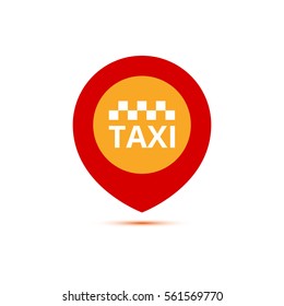 Taxi, cab vector logo, design. Taxi point graphic icon.