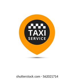 Taxi, cab vector logo, design. Taxi point graphic icon.