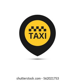Taxi, cab vector logo, design. Taxi point graphic icon.
