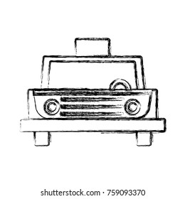 Taxi cab vehicle icon vector illustration graphic design