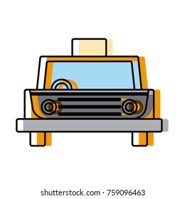 Taxi cab vehicle icon vector illustration graphic design