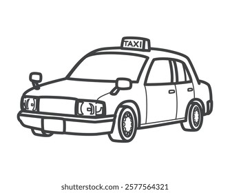 Taxi. Cab. Vehicle. Vector illustration.