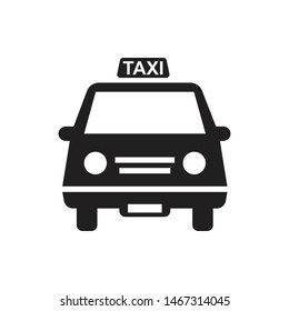 taxi car black taxi sign icon isolated vector illustration