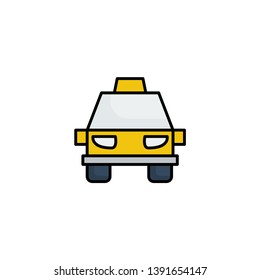 taxi car, cab icon vector illustration