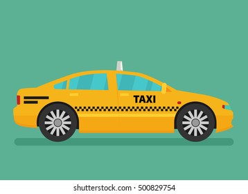 Taxi car flat design