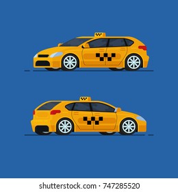 taxi car flat design