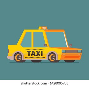 Taxi car flat design vector