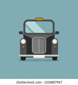 Taxi car in flat style. Vector illustration