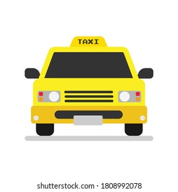 Ilustración del vector plano del automóvil en taxi