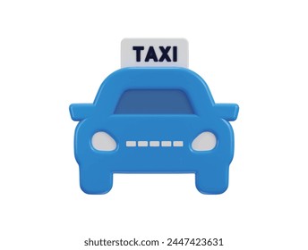 taxi car icon 3d render