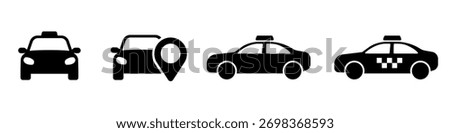 Taxi car icon. Cab icon