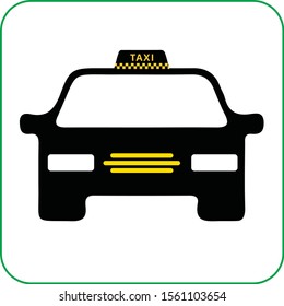 Taxi car icon. City transport sign