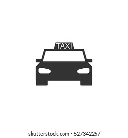 Taxi car icon flat. Illustration isolated vector sign symbol