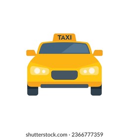 Taxi car icon flat vector. Airport transfer. Traffic plane isolated