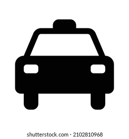 taxi car icon. glyph icon, solid is very suitable for use in websites, applications, UI UX and others.