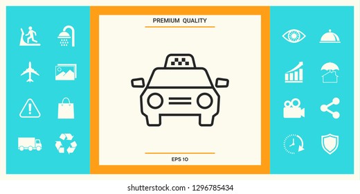 Taxi Car icon. Graphic elements for your design
