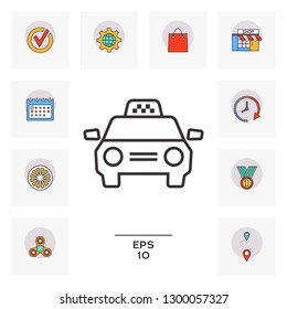 Taxi Car icon. Graphic elements for your design