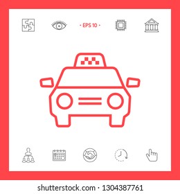 Taxi Car icon. Graphic elements for your design