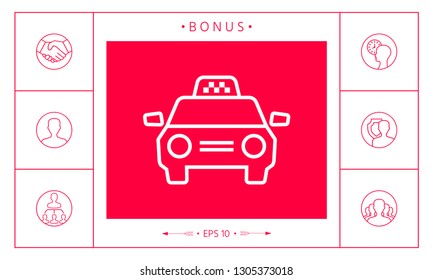 Taxi Car icon. Graphic elements for your design