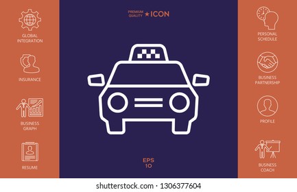 Taxi Car icon. Graphic elements for your design