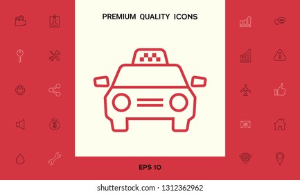 Taxi Car icon. Graphic elements for your design