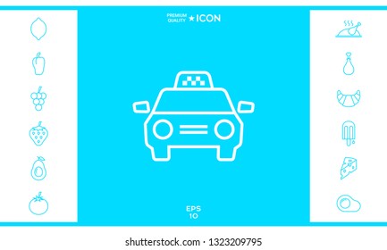 Taxi Car icon. Graphic elements for your design