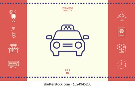 Taxi Car icon. Graphic elements for your design
