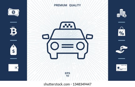 Taxi Car icon. Graphic elements for your design