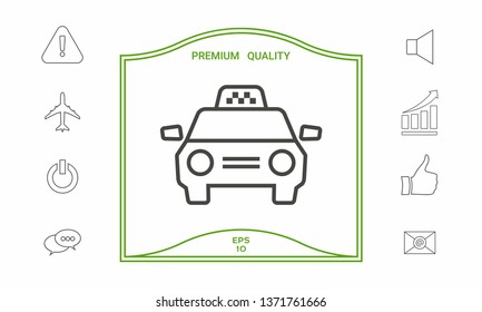 Taxi Car icon. Graphic elements for your design