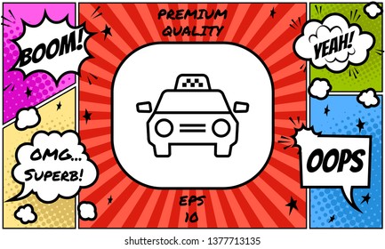 Taxi Car icon. Graphic elements for your design