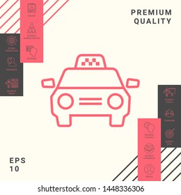 Taxi Car icon. Graphic elements for your design