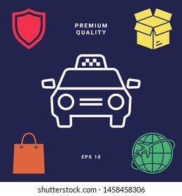 Taxi Car icon. Graphic elements for your design