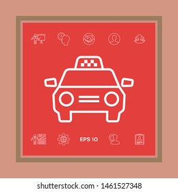 Taxi Car icon. Graphic elements for your design