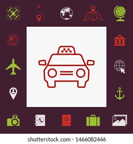 Taxi Car icon. Graphic elements for your design