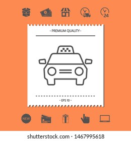 Taxi Car icon. Graphic elements for your design
