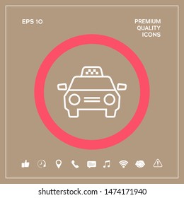 Taxi Car icon. Graphic elements for your design