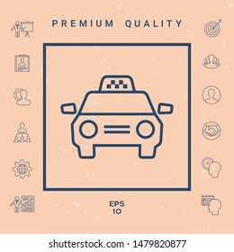 Taxi Car icon. Graphic elements for your design