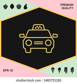 Taxi Car icon. Graphic elements for your design