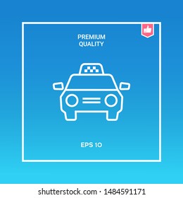 Taxi Car icon. Graphic elements for your design
