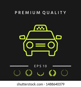 Taxi Car icon. Graphic elements for your design