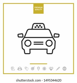 Taxi Car icon. Graphic elements for your design