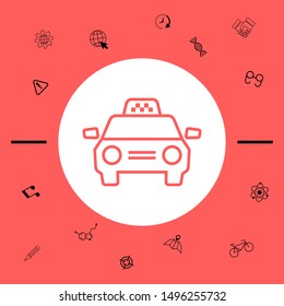 Taxi Car icon. Graphic elements for your design