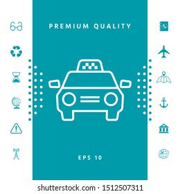 Taxi Car icon. Graphic elements for your design