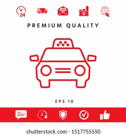Taxi Car icon. Graphic elements for your design