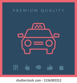 Taxi Car icon. Graphic elements for your design
