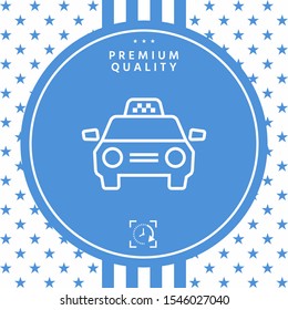Taxi Car icon. Graphic elements for your design