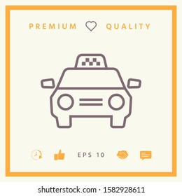Taxi Car icon. Graphic elements for your design