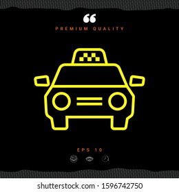 Taxi Car icon. Graphic elements for your design